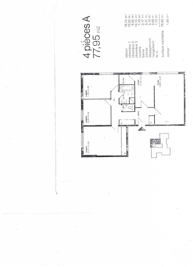 Afficher la photo en grand Appartement F4 à louer - 4 pièces - 77.43 m2 - TRAPPES - 78 - ILE-DE-FRANCE - Century 21 Asf Immo