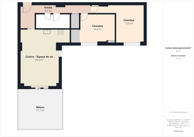 Appartement à vendre - 3 pièces - 66.0 m2 - TRAPPES - 78 - ILE-DE-FRANCE - Century 21 Asf Immo